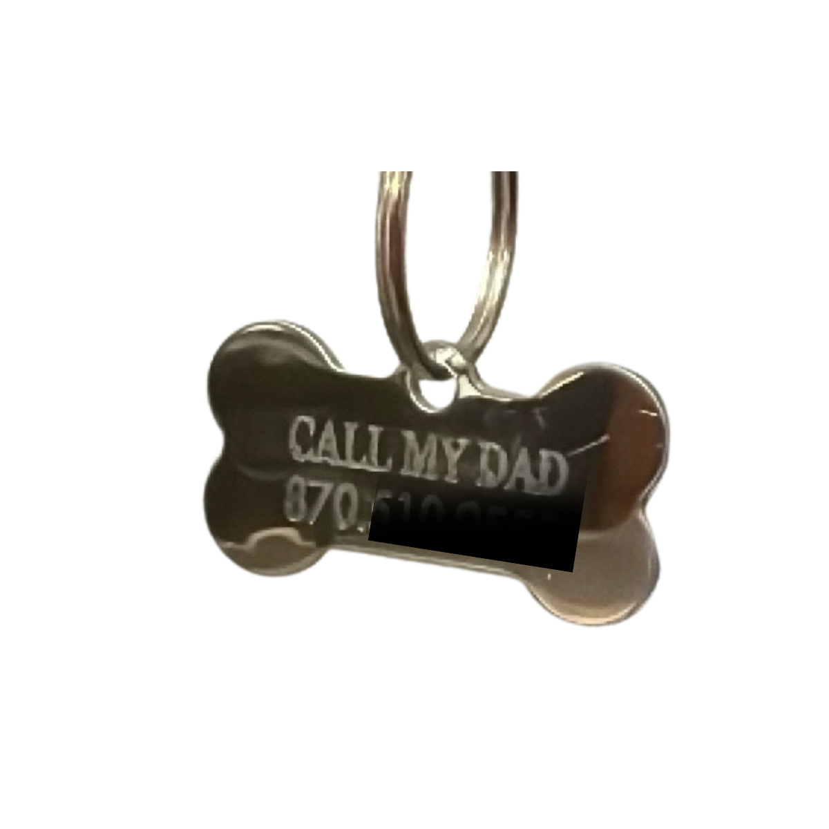Engraved Dog Bone Tag
