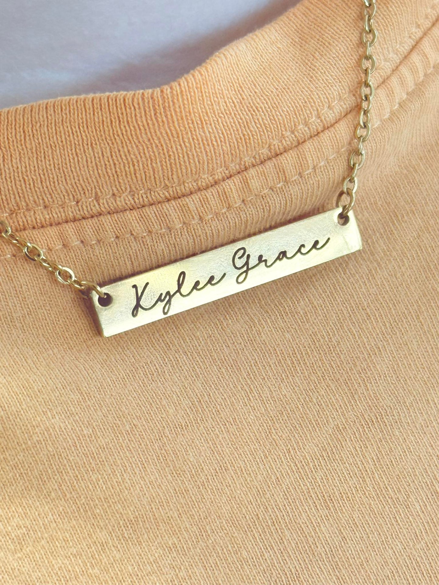 Personalized Custom Bar Necklace