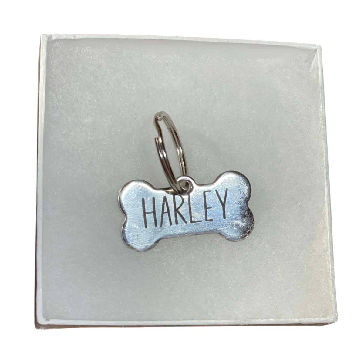Engraved Dog Bone Tag