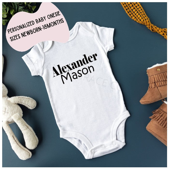 Personalized Baby onesie, Made to order, HTV, Baby onesie