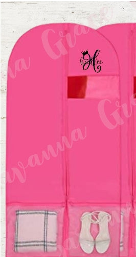 Personalized* Hot pink Garment Bag, travel, pageant, dance, Travel Essentials for costumes, dresses
