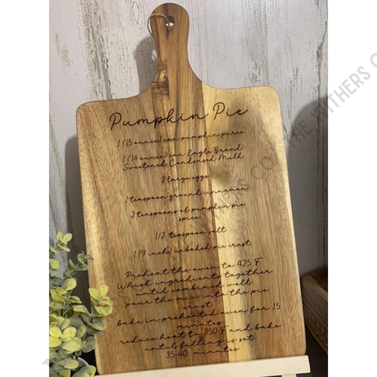 Custom Recipe OR last name Laser Engraved Wood Cutting Board - Personalized/Customized Kitchen Decor